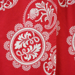 DOUBLE D RANCH | Red Cotton Printed Wrap Skirt