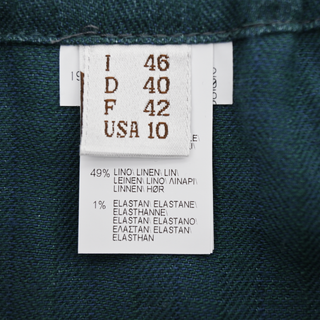 BRUNELLO CUCINELLI | Teal Linen-Blend Paperbag Trousers