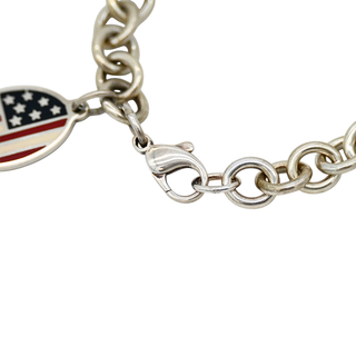 TIFFANY & CO | Sterling Silver American Flag Tag Bracelet