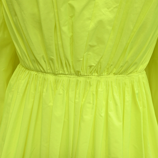 VALENTINO | Neon Yellow Puff Sleeve Mini Dress