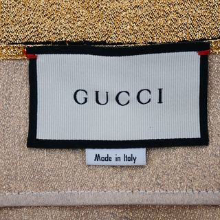 GUCCI | Metallic Gold Lace Accent Slip Dress