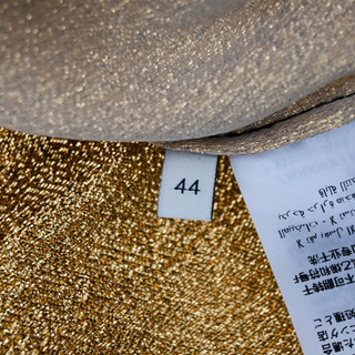 GUCCI | Metallic Gold Lace Accent Slip Dress