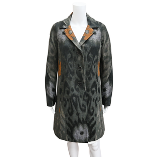 Jacquard Wool-Blend Coat