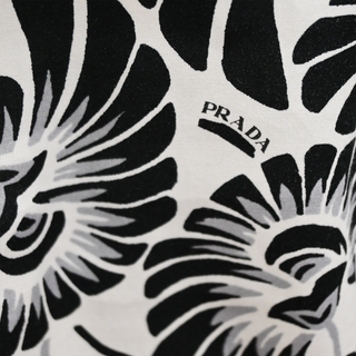 Abstract Floral Print Cotton Shirt Dress