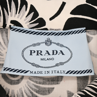 Abstract Floral Print Cotton Shirt Dress