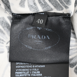 Abstract Floral Print Cotton Shirt Dress