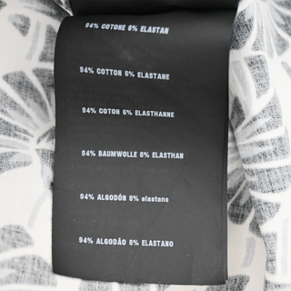 Abstract Floral Print Cotton Shirt Dress