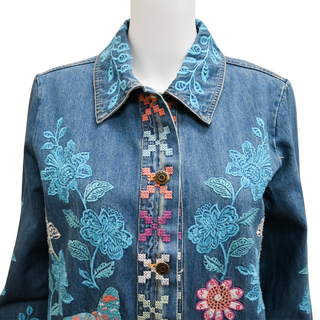 Petra Embroidered Denim Jacket