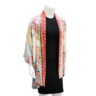 Floral Silk Long Kimono Duster