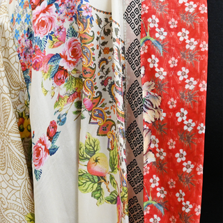 Floral Silk Long Kimono Duster