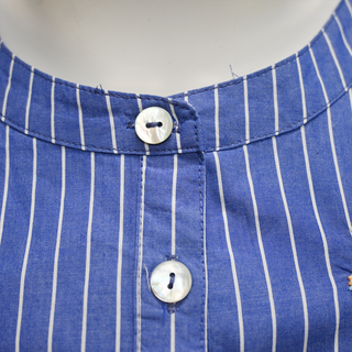 JOHNNY WAS WORKSHOP | Striped Embroidered Sea Life Button-Down Blouse