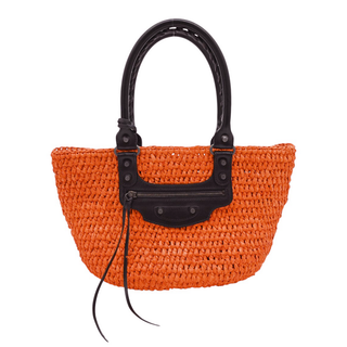 Raffia Motocross Classic Panier Basket Tote Bag