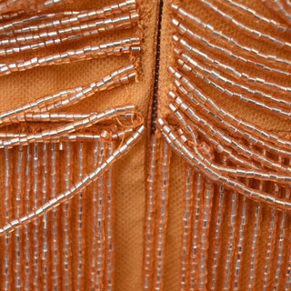 ZUHAIR MURAD | Dusty Orange Embellished Fringe Mini Dress