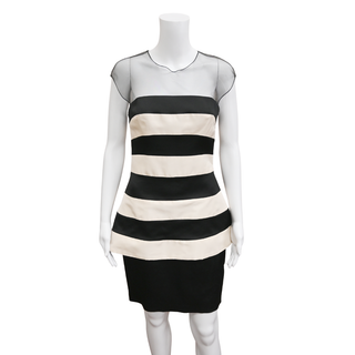 LELA ROSE | Striped Layered Dress