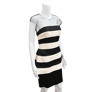 LELA ROSE | Striped Layered Dress