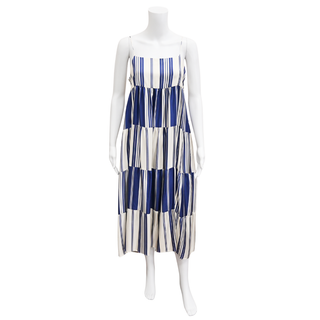 LA PRESTIC OUISTON | Raye Marine Mix Striped Layered Midi Dress