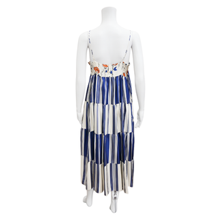 LA PRESTIC OUISTON | Raye Marine Mix Striped Layered Midi Dress