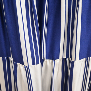 LA PRESTIC OUISTON | Raye Marine Mix Striped Layered Midi Dress