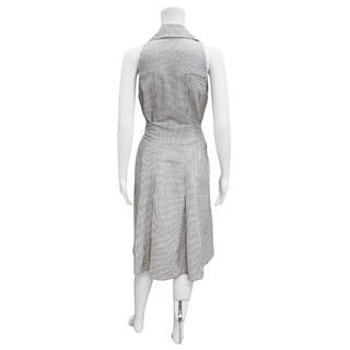 CAROLINA HERRERA | Striped Seersucker Belted Dress