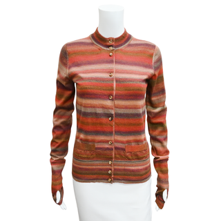 YVES SAINT LAURENT | Autumn Striped Wool Cardigan
