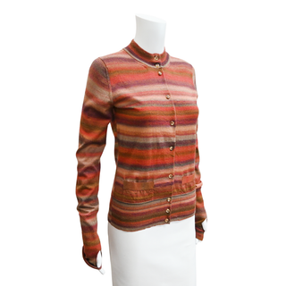 YVES SAINT LAURENT | Autumn Striped Wool Cardigan