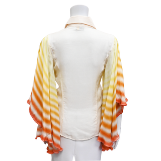 FENDI | Sunset-Colored Striped Flowy Sleeved Blouse