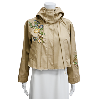 RED VALENTINO | Flower Embroidered Parka Jacket