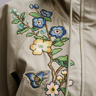 RED VALENTINO | Flower Embroidered Parka Jacket