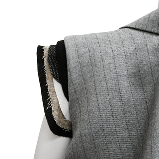 SACAI | Gray Chalkstripe Wool Vest