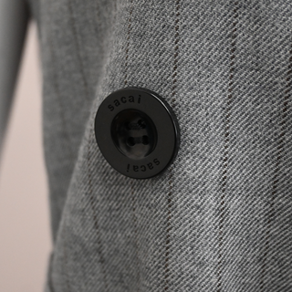 SACAI | Gray Chalkstripe Wool Vest