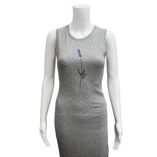 LOEWE | Lilac Ribbed Grey Tank Maxi Dress