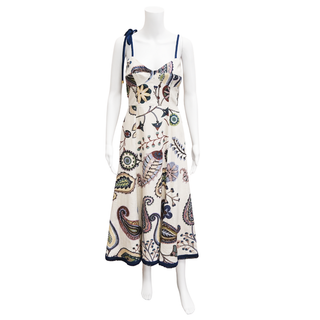 SILVIA TCHERASSI | Dalil Paisley Linen Dress