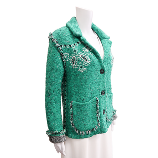 ALANUI | Green Bandana Jacquard Knit Jacket