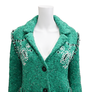 ALANUI | Green Bandana Jacquard Knit Jacket
