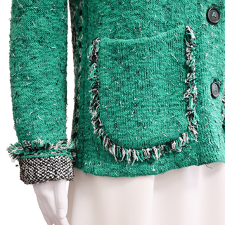ALANUI | Green Bandana Jacquard Knit Jacket