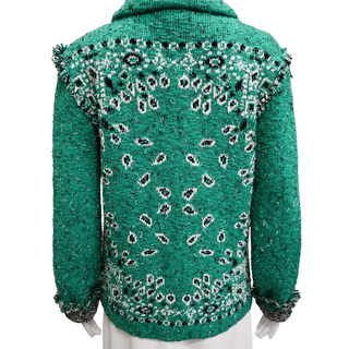 ALANUI | Green Bandana Jacquard Knit Jacket