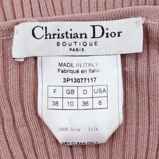 CHRISTIAN DIOR | CD Bow Mauve Knit Cardigan