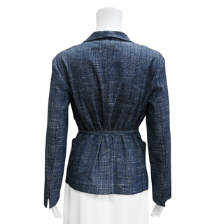CHRISTIAN DIOR | Navy Blue Tie Wrap Jacket