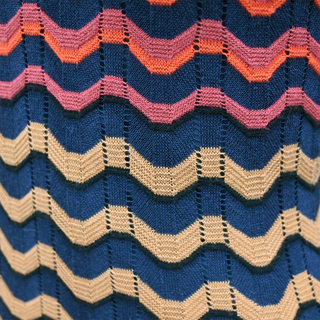 M MISSONI | Wavy Striped Multicolored Knit Dress
