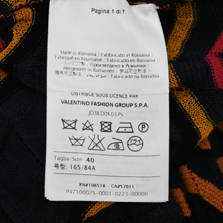 M MISSONI | Wavy Striped Multicolored Knit Dress