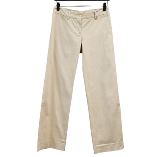 DOLCE & GABBANA | Beige Cotton-Blend Wide Leg Pants