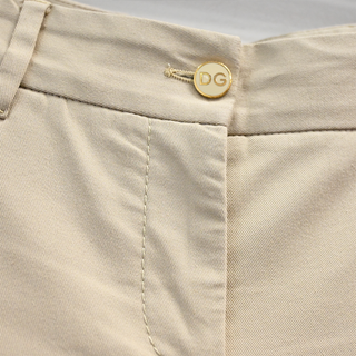 DOLCE & GABBANA | Beige Cotton-Blend Wide Leg Pants