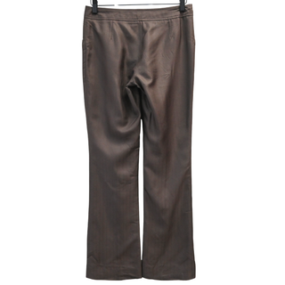 GUCCI | Brown Silk Pinstripe Trousers