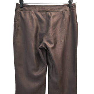 GUCCI | Brown Silk Pinstripe Trousers
