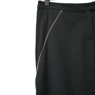 ALEXANDER MCQUEEN | Black Wool-Blend Zip Pants