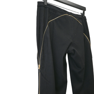 ALEXANDER MCQUEEN | Black Wool-Blend Zip Pants
