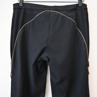 ALEXANDER MCQUEEN | Black Wool-Blend Zip Pants