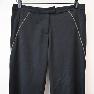 ALEXANDER MCQUEEN | Black Wool-Blend Zip Pants