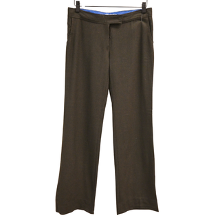 STELLA MCCARTNEY | Olive Green Houndstooth Wool Trousers