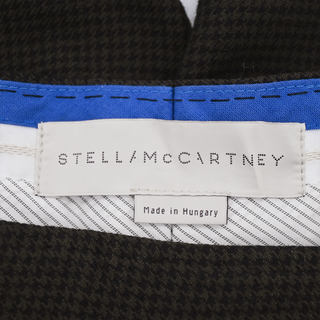STELLA MCCARTNEY | Olive Green Houndstooth Wool Trousers